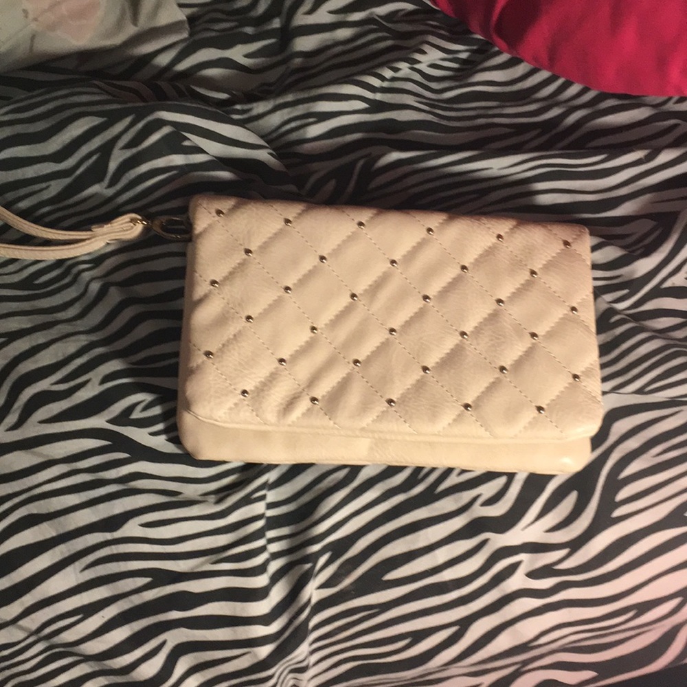 White sequined purse